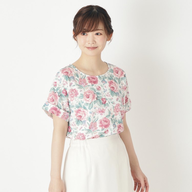 ローラアシュレイ(LAURA ASHLEY)の【GIFTおすすめ】ワイルド ローズ柄Tシャツ Ｔシャツ