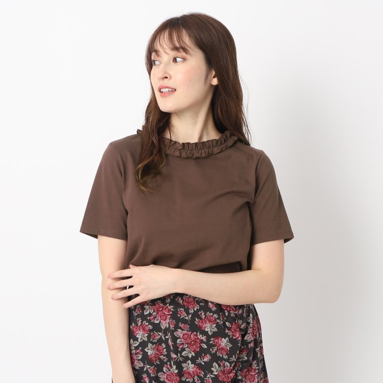 ローラアシュレイ(LAURA ASHLEY)の【2WAY/日本製/6color/WEB限定カラー追加/コットン100％】フリルカラーTシャツ Ｔシャツ