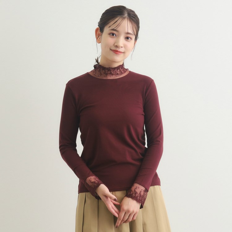 ローラアシュレイ(LAURA ASHLEY)の【チュール付き】フライスカットソー カットソー