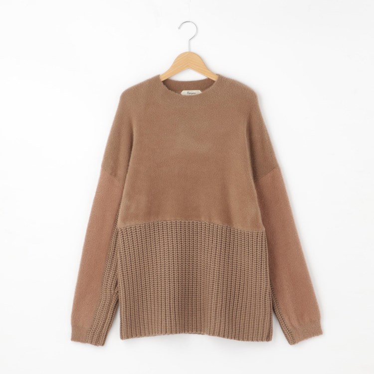 オフプライスストア(ウィメン)(OFF PRICE STORE(Women))のespeyrac シャギー×畦ニット切替プルオーバー