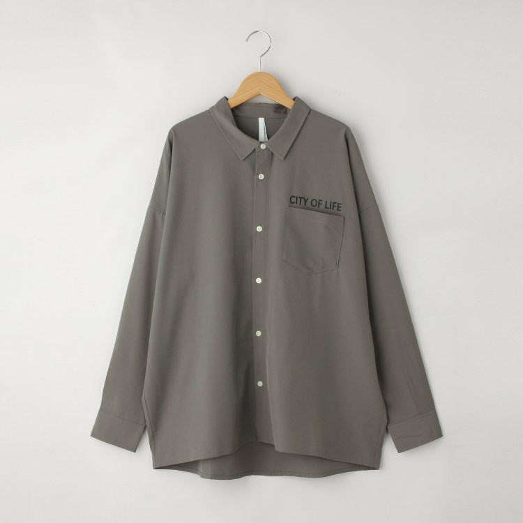 オフプライスストア(メンズ)(OFF PRICE STORE(Mens))のHALHAM バックプリントビックシャツ(CITY OF LIFE) カジュアルシャツ