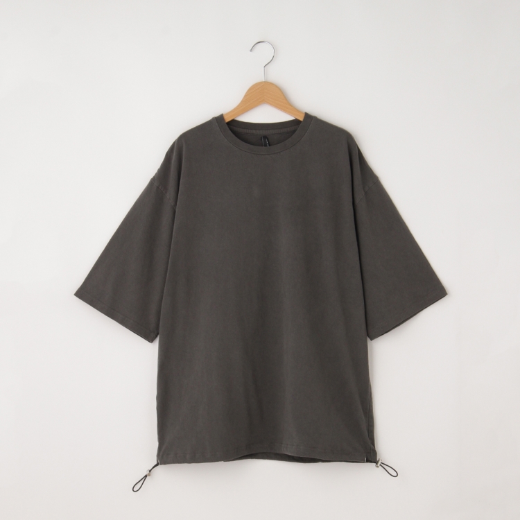 オフプライスストア(メンズ)(OFF PRICE STORE(Mens))のHALHAM　drawstring balloon silhouette pigment hard wash T/ドロスト バルーンシルエット ピグメント ハードウォッシュ Tシャツ【SALE】 Ｔシャツ