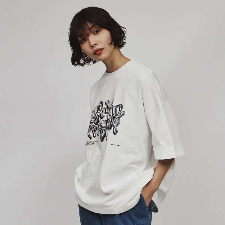 ティーケー タケオ キクチ(レディース)(tk.TAKEO KIKUCHI(Ladies))のメタルプリントTシャツ Ｔシャツ