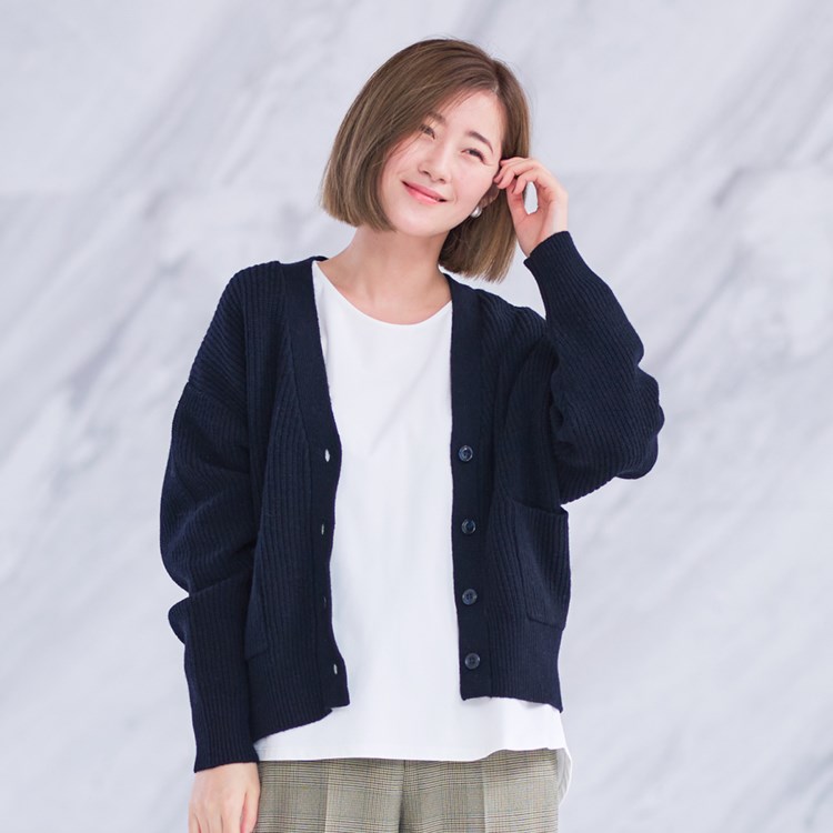 アンカーウーマン(ANCHOR WOMAN)の【WEAR SHiFT】ミドルゲージカーディガン【長袖／リサイクル原料使用】 カーディガン/ボレロ