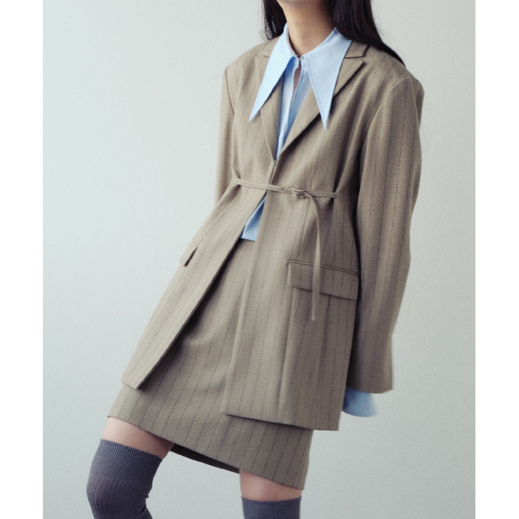 コードエー(CODE A)のCODE A ｜ belted oversized jacket テーラードジャケット