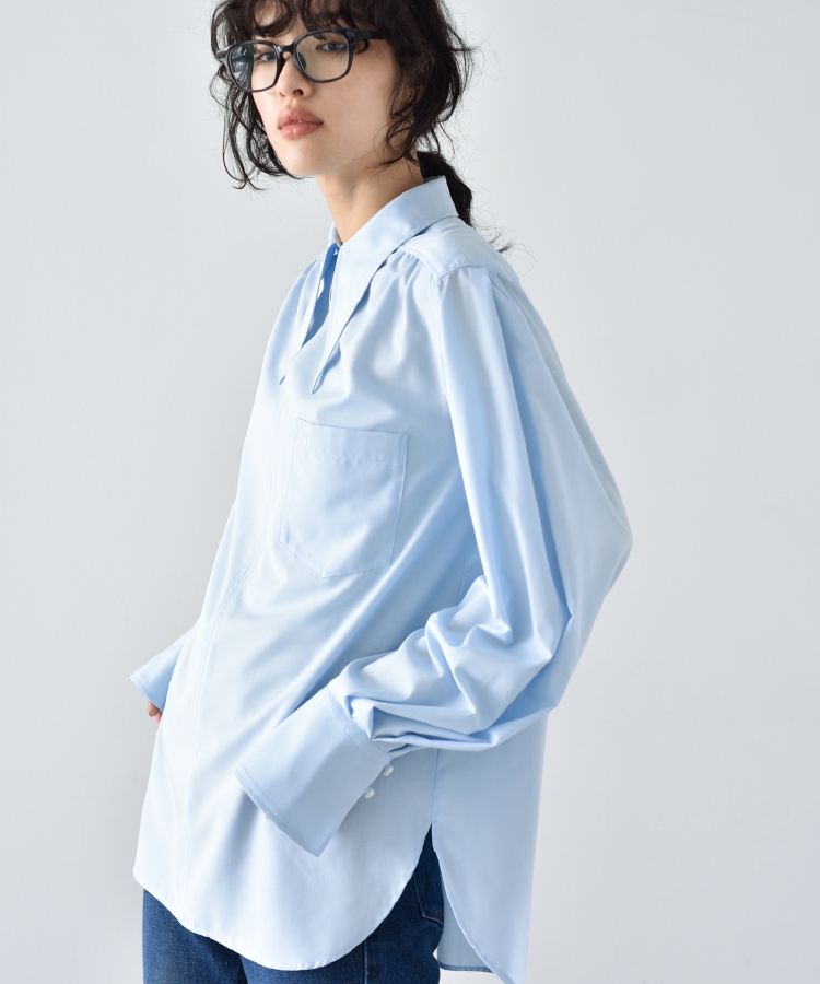 コードエー(CODE A)のCODE A ｜ long point collar oversized shirt9