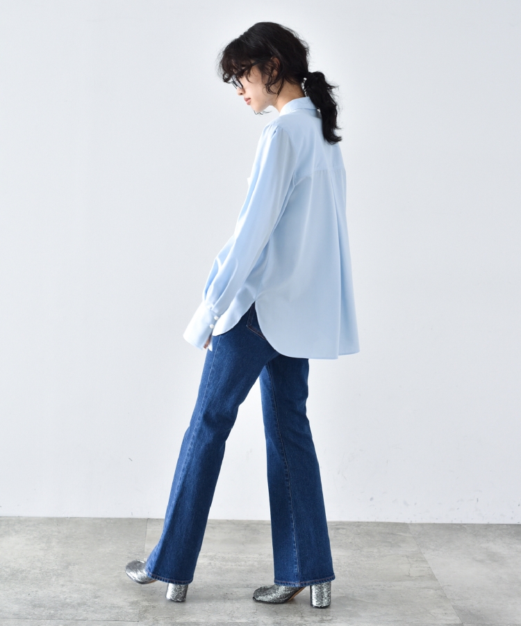 コードエー(CODE A)のCODE A ｜ long point collar oversized shirt11