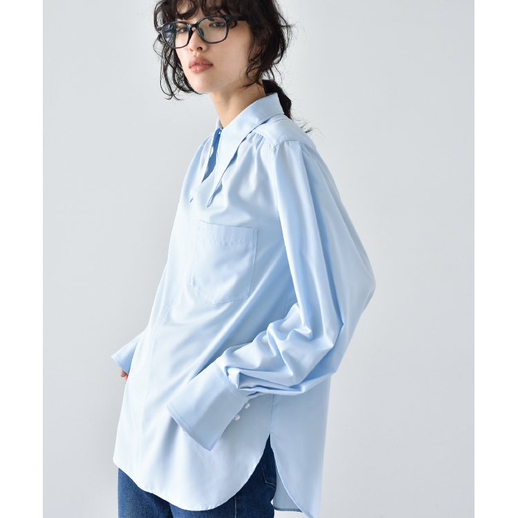 コードエー(CODE A)のCODE A ｜ long point collar oversized shirt シャツ・ブラウス