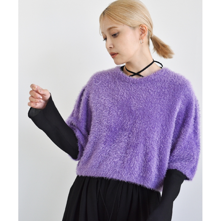 コードエー(CODE A)のCODE A ｜ shaggy cropped tops ニット/セーター