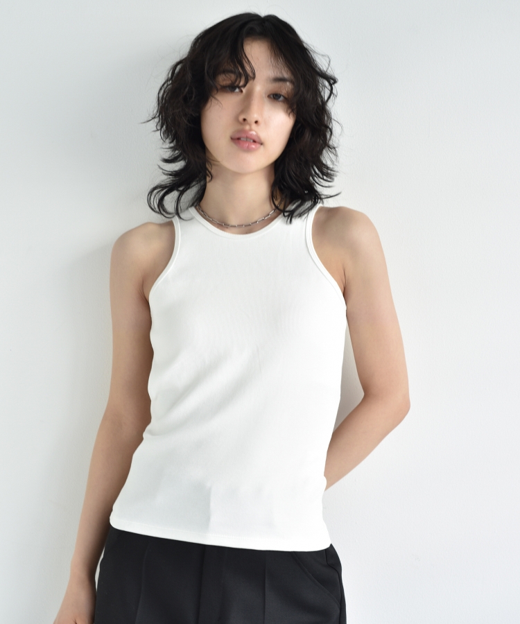 コードエー(CODE A)のCODE A ｜ american sleeve tank ホワイト(001)