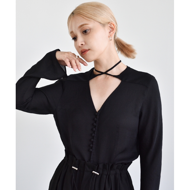 コードエー(CODE A)のCODE A ｜ front ribbon blouse シャツ・ブラウス