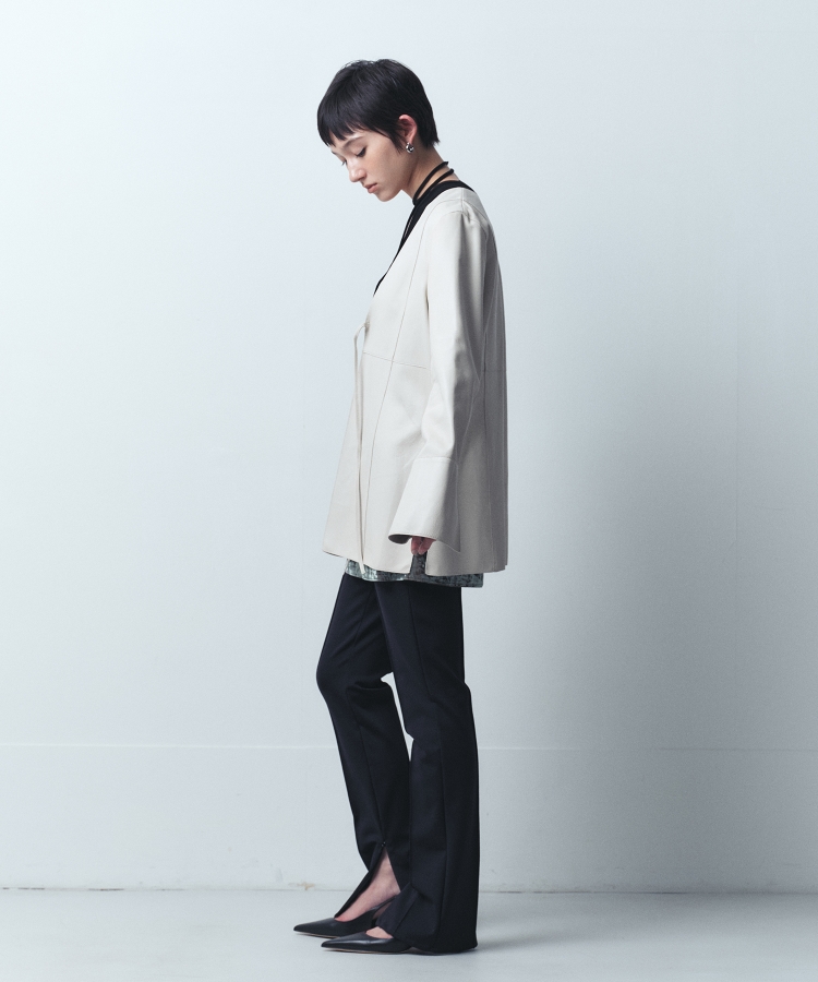 コードエー(CODE A)のCODE A｜front ribbon leather jacket12