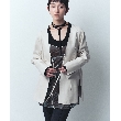 コードエー(CODE A)のCODE A｜front ribbon leather jacket オフホワイト(003)