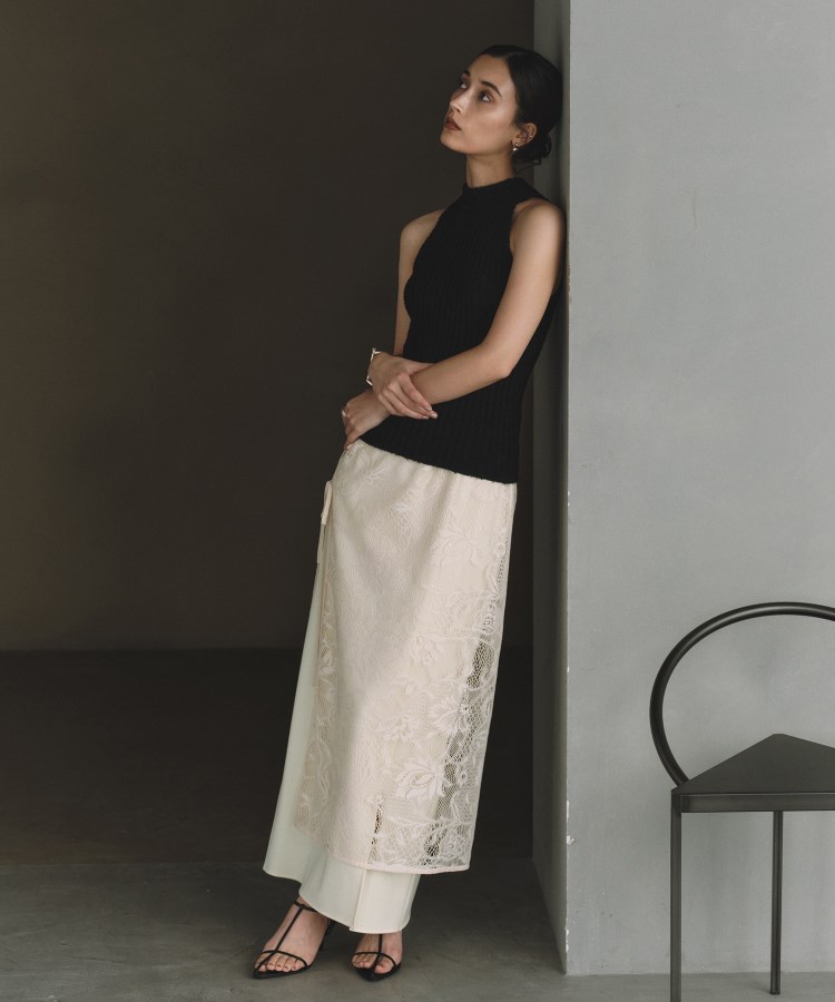 コードエー(CODE A)のCODE A｜garden lace wrap skirt1