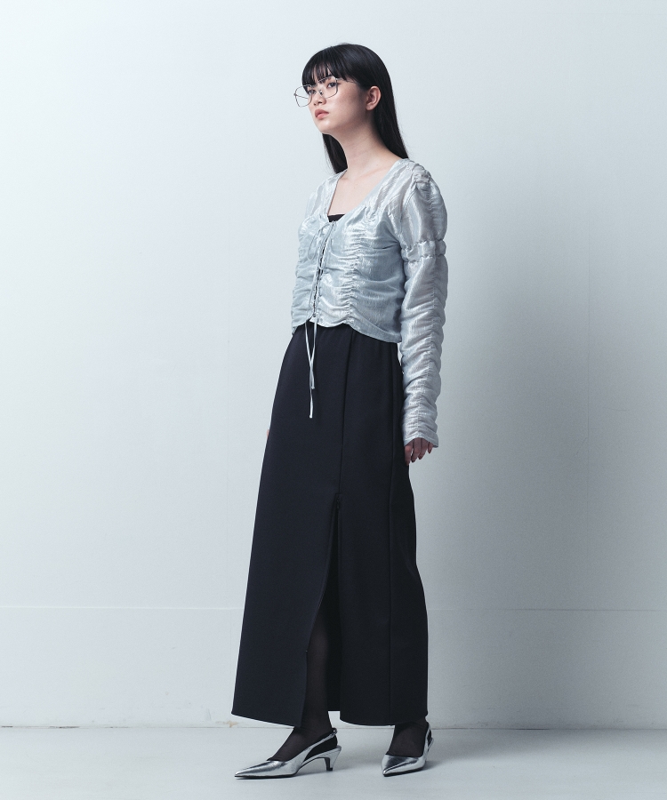 コードエー(CODE A)のCODE A｜slit jersey mxi skirt2