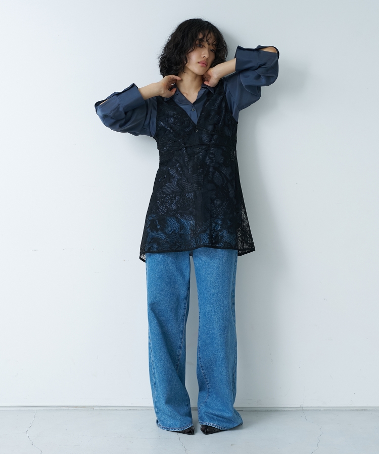 コードエー(CODE A)のCODE A｜garden lace 2way blouse3