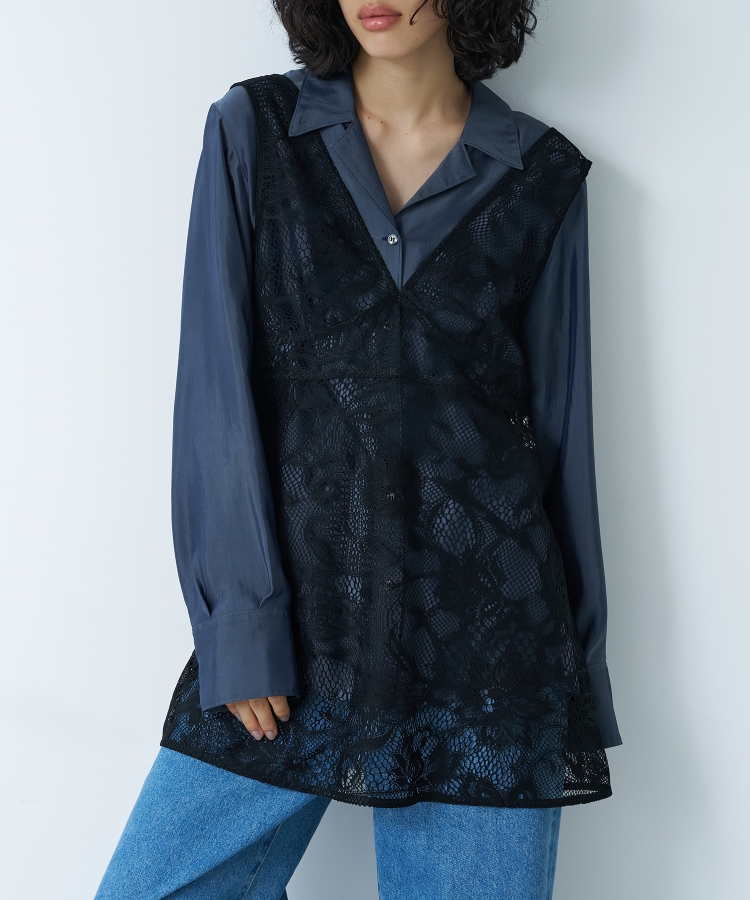 コードエー(CODE A)のCODE A｜garden lace 2way blouse1