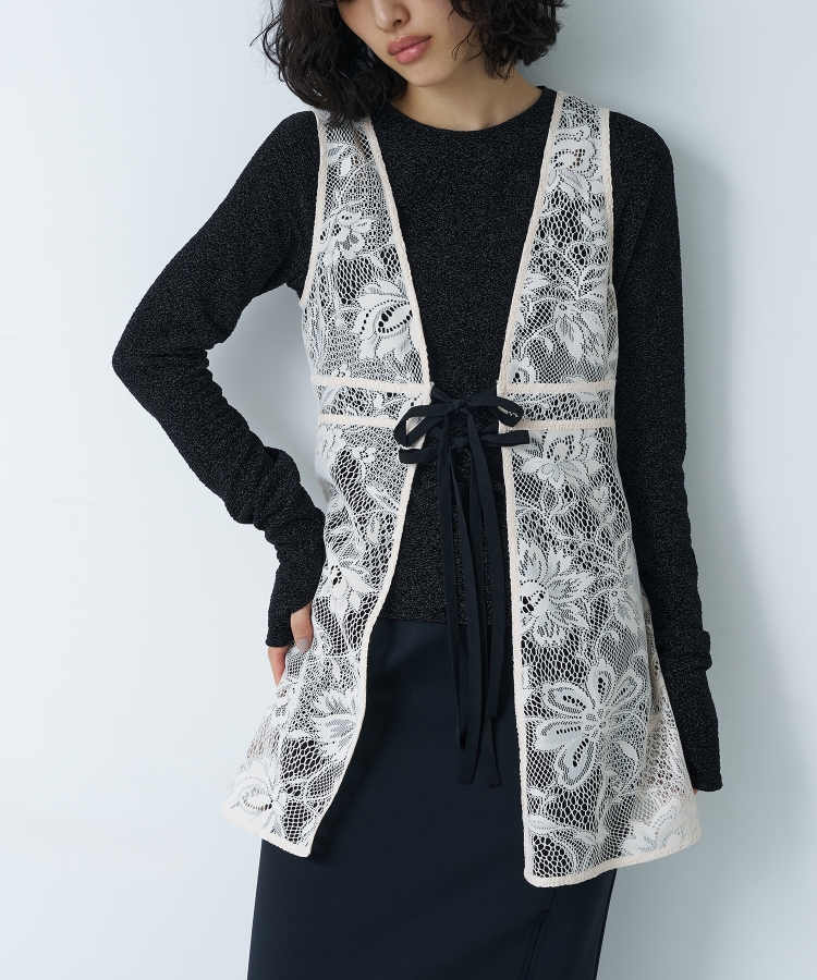 コードエー(CODE A)のCODE A｜garden lace 2way blouse オフホワイト(003)