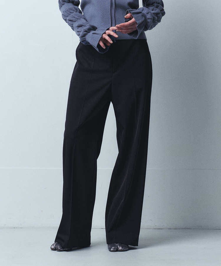 コードエー(CODE A)のCODE A｜wide trousers ブラック(019)