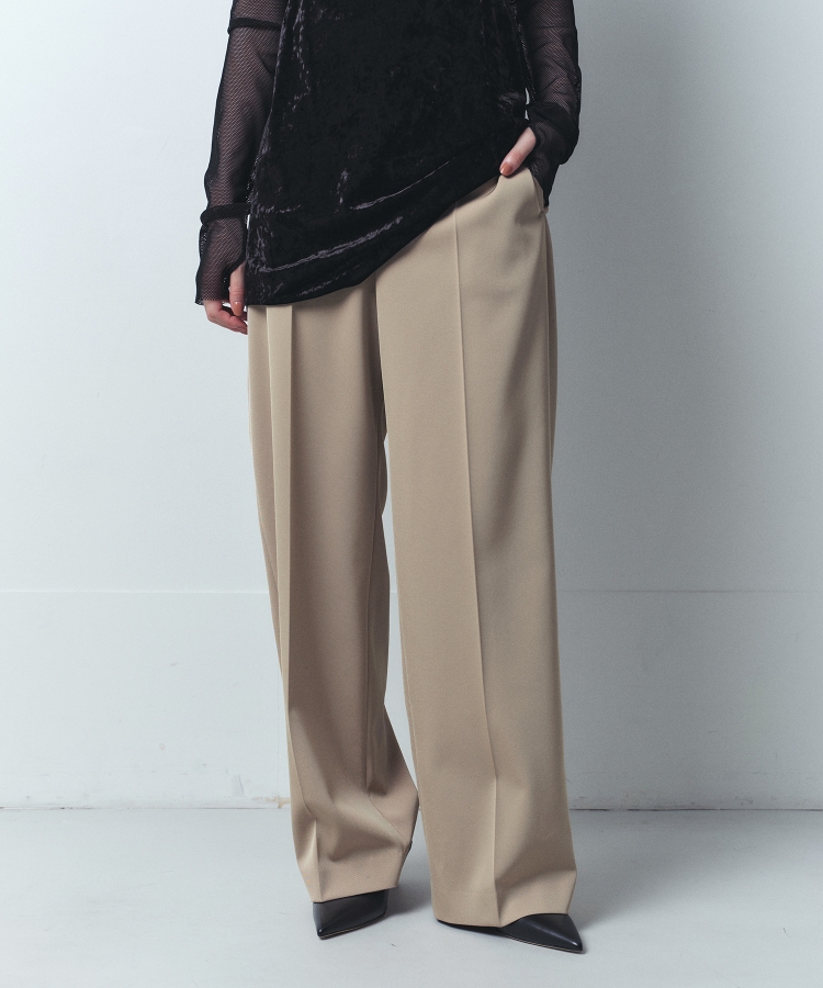 コードエー(CODE A)のCODE A｜wide trousers ベージュ(052)