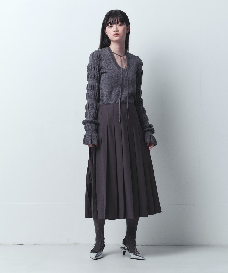 コードエー(CODE A)のCODE A｜pleated gabardine skirt3