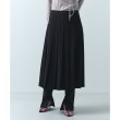 コードエー(CODE A)のCODE A｜pleated gabardine skirt ブラック(019)