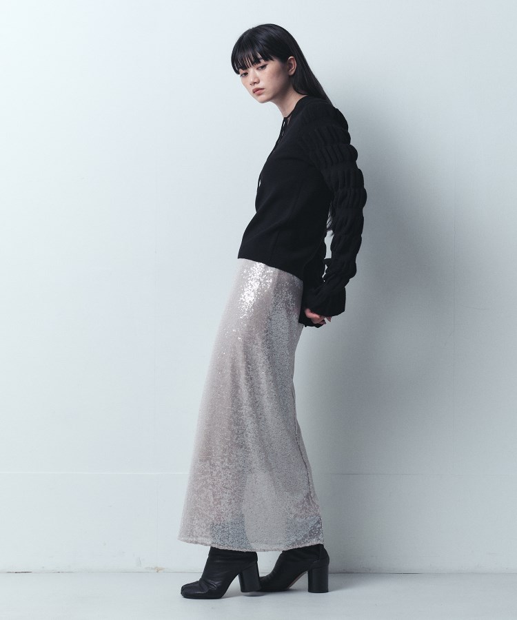 コードエー(CODE A)のCODE A｜Sequinned midi skirt2