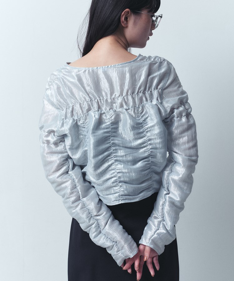 コードエー(CODE A)のCODE A｜gathered shiny blouse3