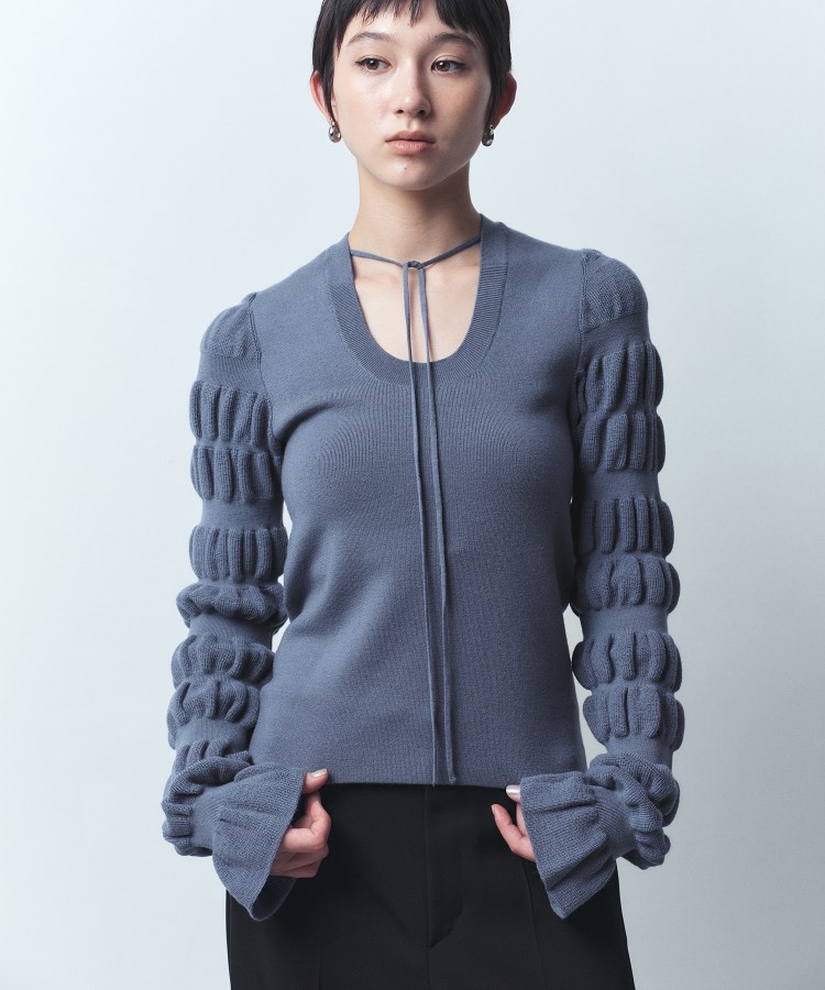 コードエー(CODE A)のCODE A｜gathered sleeves knit1