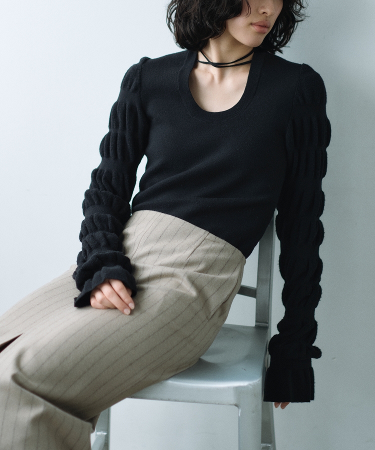 コードエー(CODE A)のCODE A｜gathered sleeves knit15