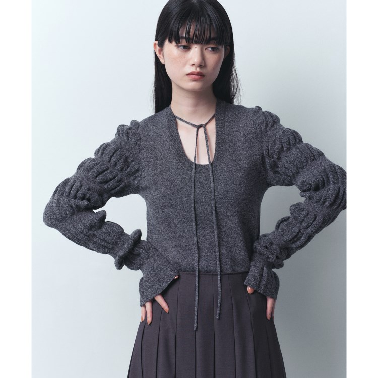 コードエー(CODE A)のCODE A｜gathered sleeves knit ニット/セーター