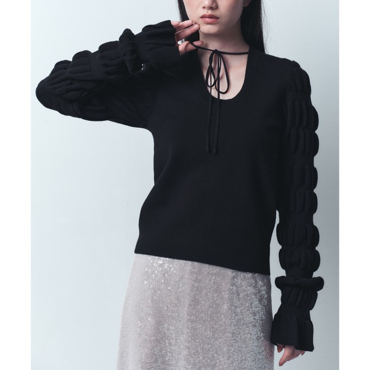 コードエー(CODE A)のCODE A｜gathered sleeves knit ニット/セーター