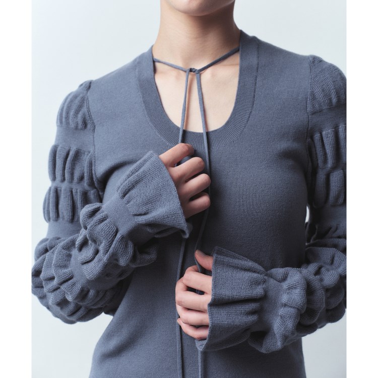 コードエー(CODE A)のCODE A｜gathered sleeves knit ニット/セーター