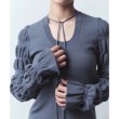 コードエー(CODE A)のCODE A｜gathered sleeves knit ブルー(091)