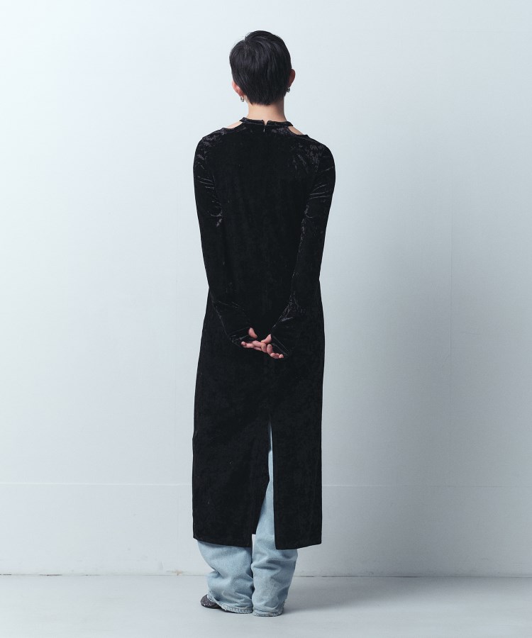 コードエー(CODE A)のCODE A｜neck point velour dress3