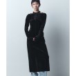 コードエー(CODE A)のCODE A｜neck point velour dress ブラック(019)