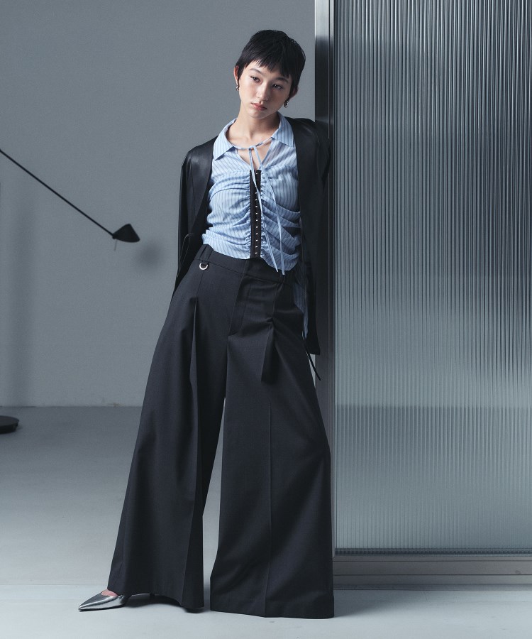 コードエー(CODE A)のCODE A｜pleated wide leg trousers5