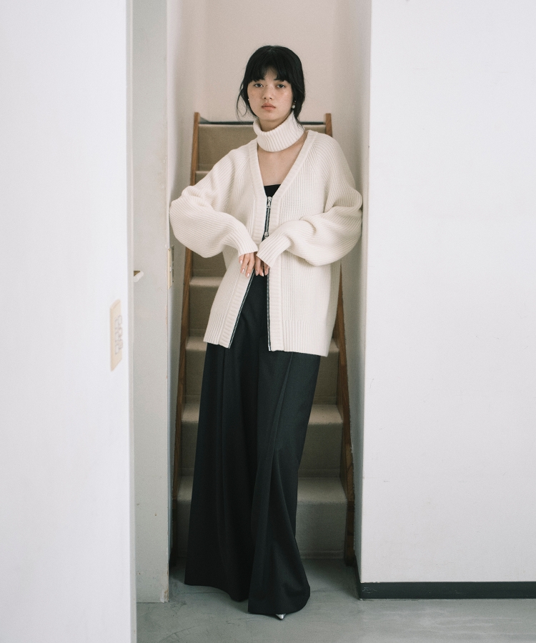 コードエー(CODE A)のCODE A｜pleated wide leg trousers3