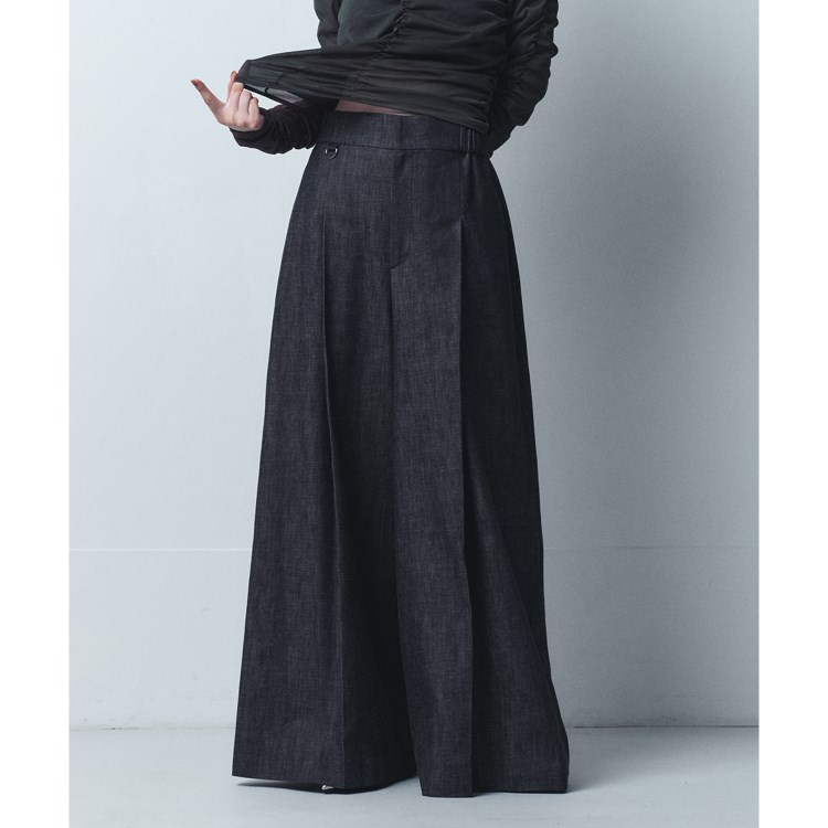 コードエー(CODE A)のCODE A｜pleated wide leg trousers フルレングスパンツ