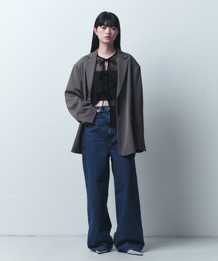 コードエー(CODE A)のCODE A｜tulle lace ribbon blouse6