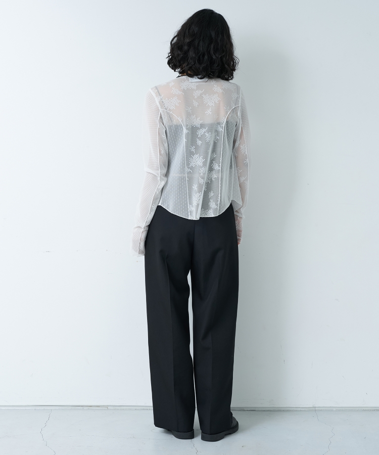 コードエー(CODE A)のCODE A｜tulle lace ribbon blouse9