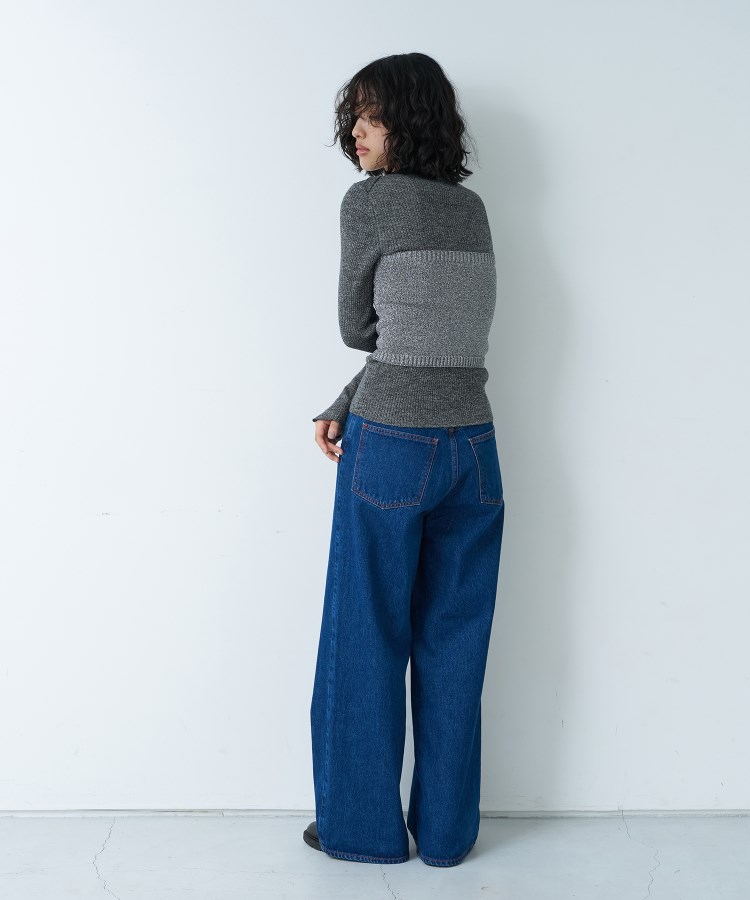 コードエー(CODE A)のCODE A｜melange knit cutting pullover6