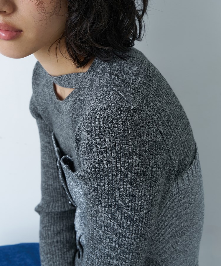 コードエー(CODE A)のCODE A｜melange knit cutting pullover8