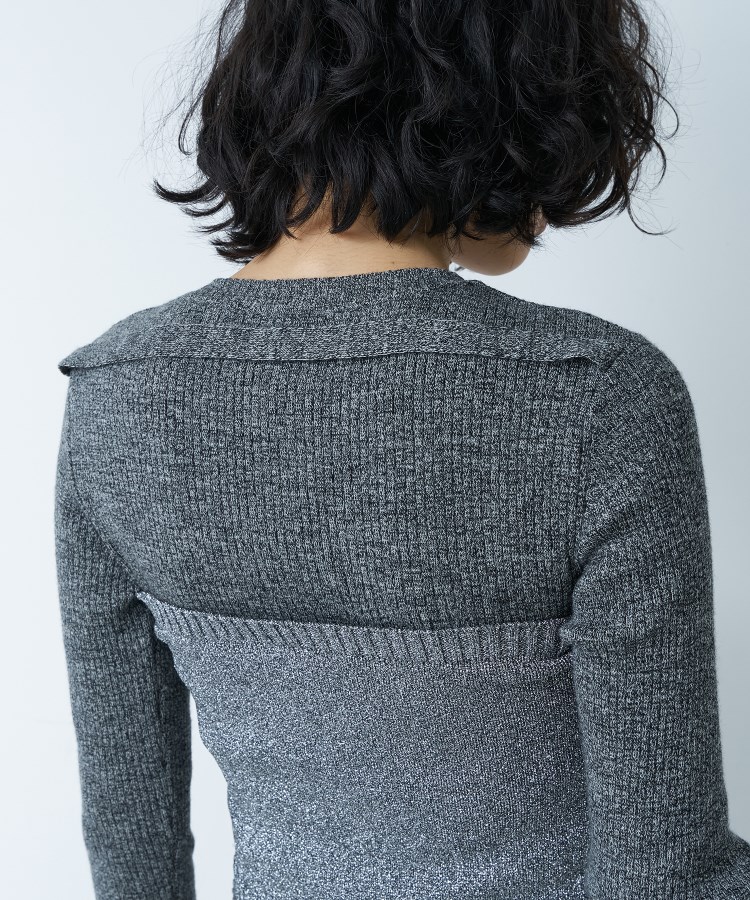 コードエー(CODE A)のCODE A｜melange knit cutting pullover10