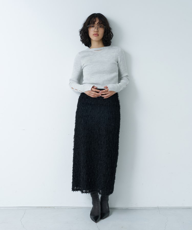 コードエー(CODE A)のCODE A｜melange knit cutting pullover12