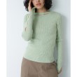 コードエー(CODE A)のCODE A｜melange knit cutting pullover ライトグリーン(020)