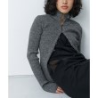 コードエー(CODE A)のCODE A｜melange knit pullover ブラック(019)