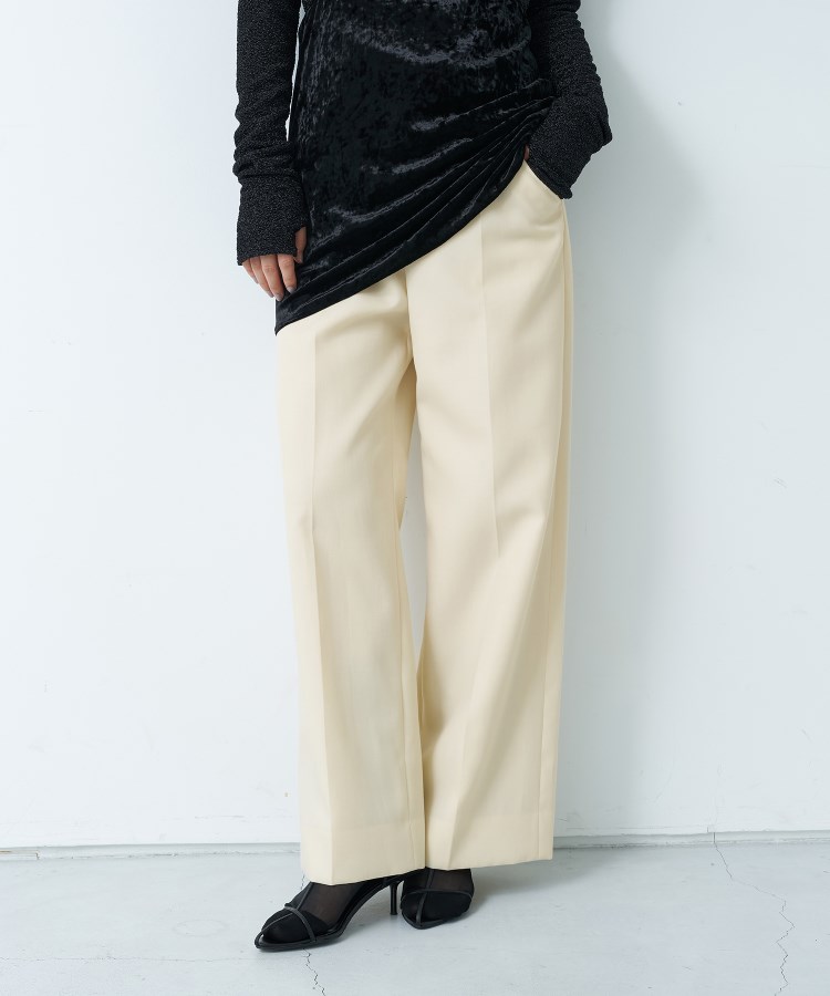 コードエー(CODE A)のCODE A ｜ high waist trousers ライトイエロー(030)