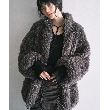 コードエー(CODE A)のCODE A｜w needle faux fur coat チャコールグレー(014)