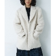 コードエー(CODE A)のCODE A｜shaggy jacket coat ホワイト(001)